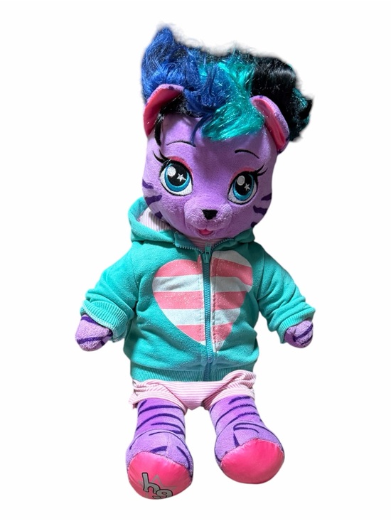 Build-A-Bear Other - Build-A-Bear Purple Tiger Plush with Teal Hoodie and Pink Accents
